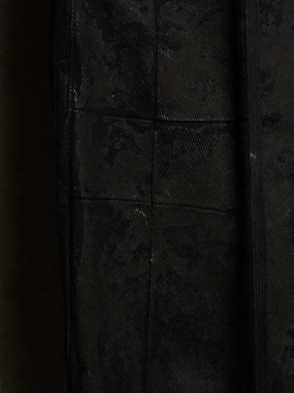 Boris Bidjan Saberi SS16 'WP2 F1405K' Black Object-Dyed Vinyl Processed Skinny Stretch Denim