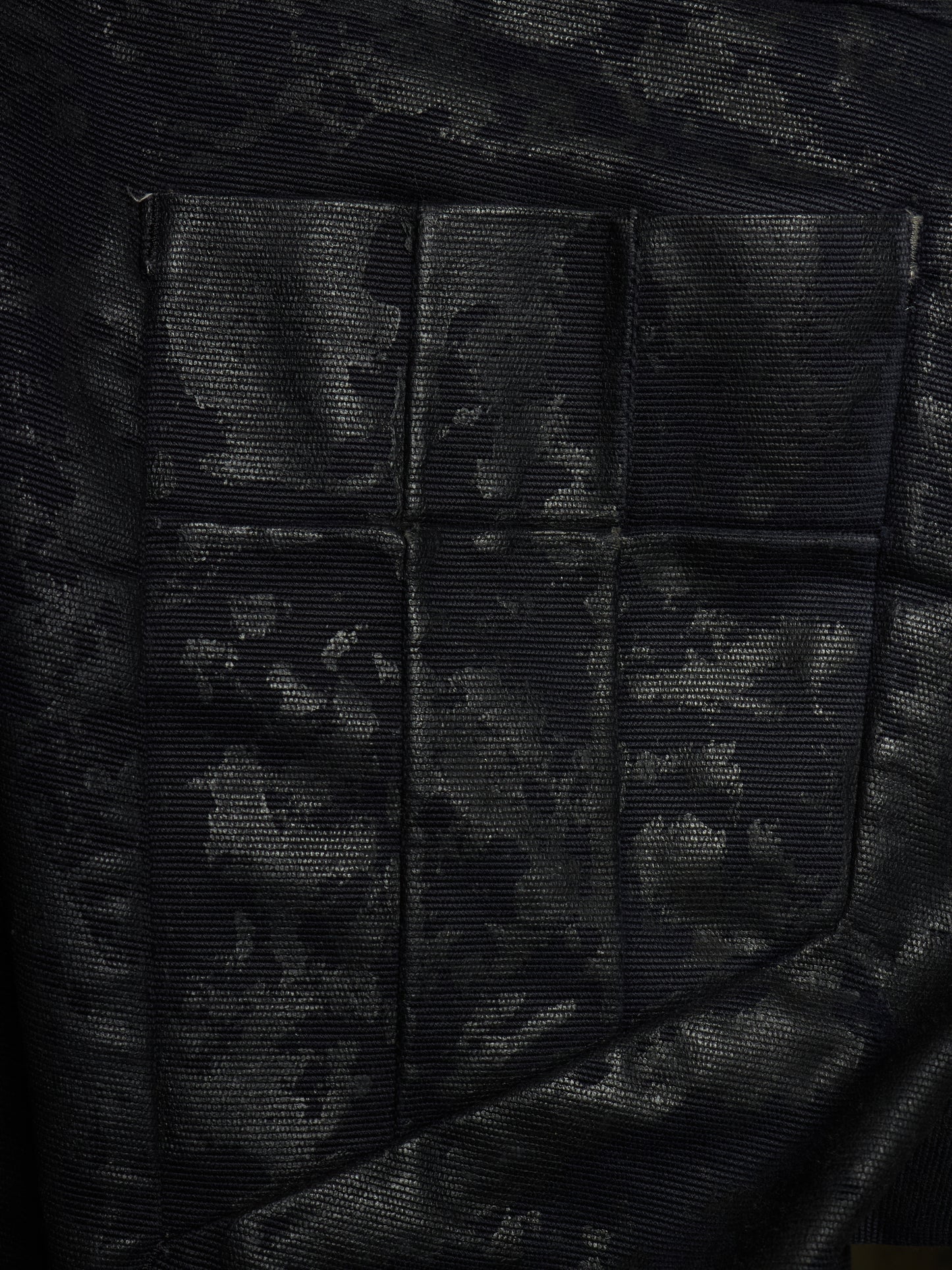 Boris Bidjan Saberi SS16 'WP2 F1405K' Black Object-Dyed Vinyl Processed Skinny Stretch Denim