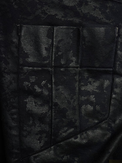 Boris Bidjan Saberi SS16 'WP2 F1405K' Black Object-Dyed Vinyl Processed Skinny Stretch Denim