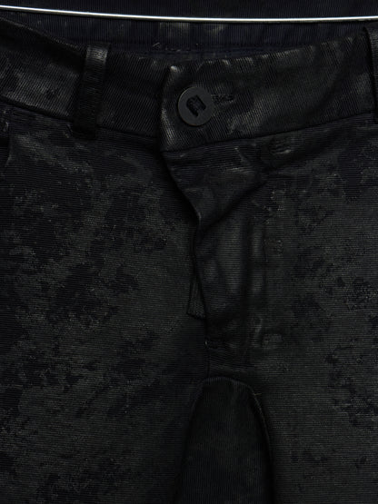Boris Bidjan Saberi SS16 'WP2 F1405K' Black Object-Dyed Vinyl Processed Skinny Stretch Denim