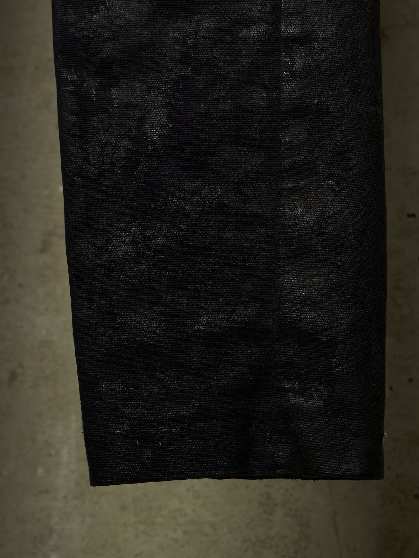 Boris Bidjan Saberi SS16 'WP2 F1405K' Black Object-Dyed Vinyl Processed Skinny Stretch Denim