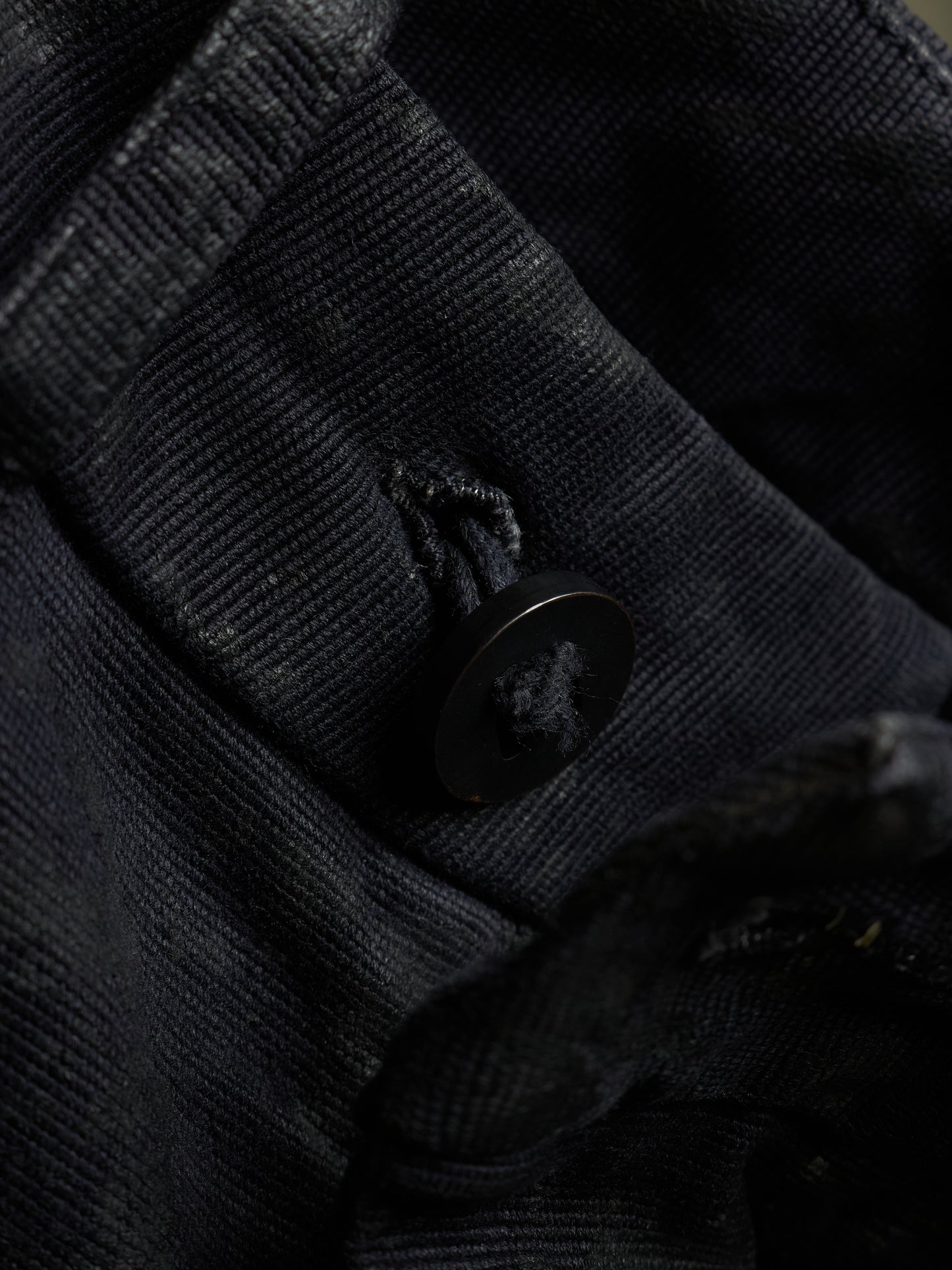 Boris Bidjan Saberi SS16 'WP2 F1405K' Black Object-Dyed Vinyl Processed Skinny Stretch Denim