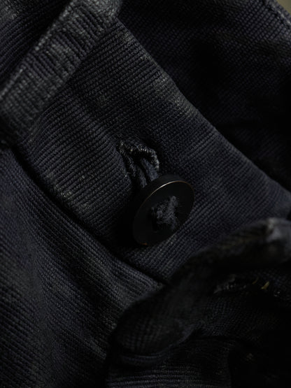 Boris Bidjan Saberi SS16 'WP2 F1405K' Black Object-Dyed Vinyl Processed Skinny Stretch Denim