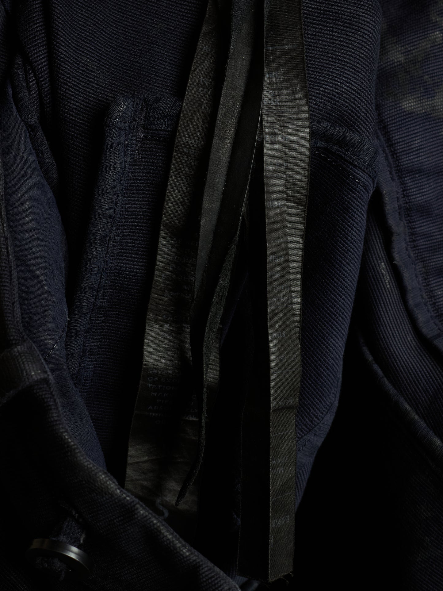 Boris Bidjan Saberi SS16 'WP2 F1405K' Black Object-Dyed Vinyl Processed Skinny Stretch Denim