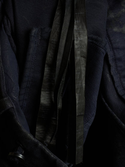 Boris Bidjan Saberi SS16 'WP2 F1405K' Black Object-Dyed Vinyl Processed Skinny Stretch Denim