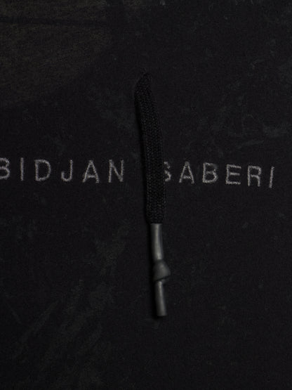 11 by Boris Bidjan Saberi Overlock Vinyl Treated Logo Embroidered Longline T-shirt