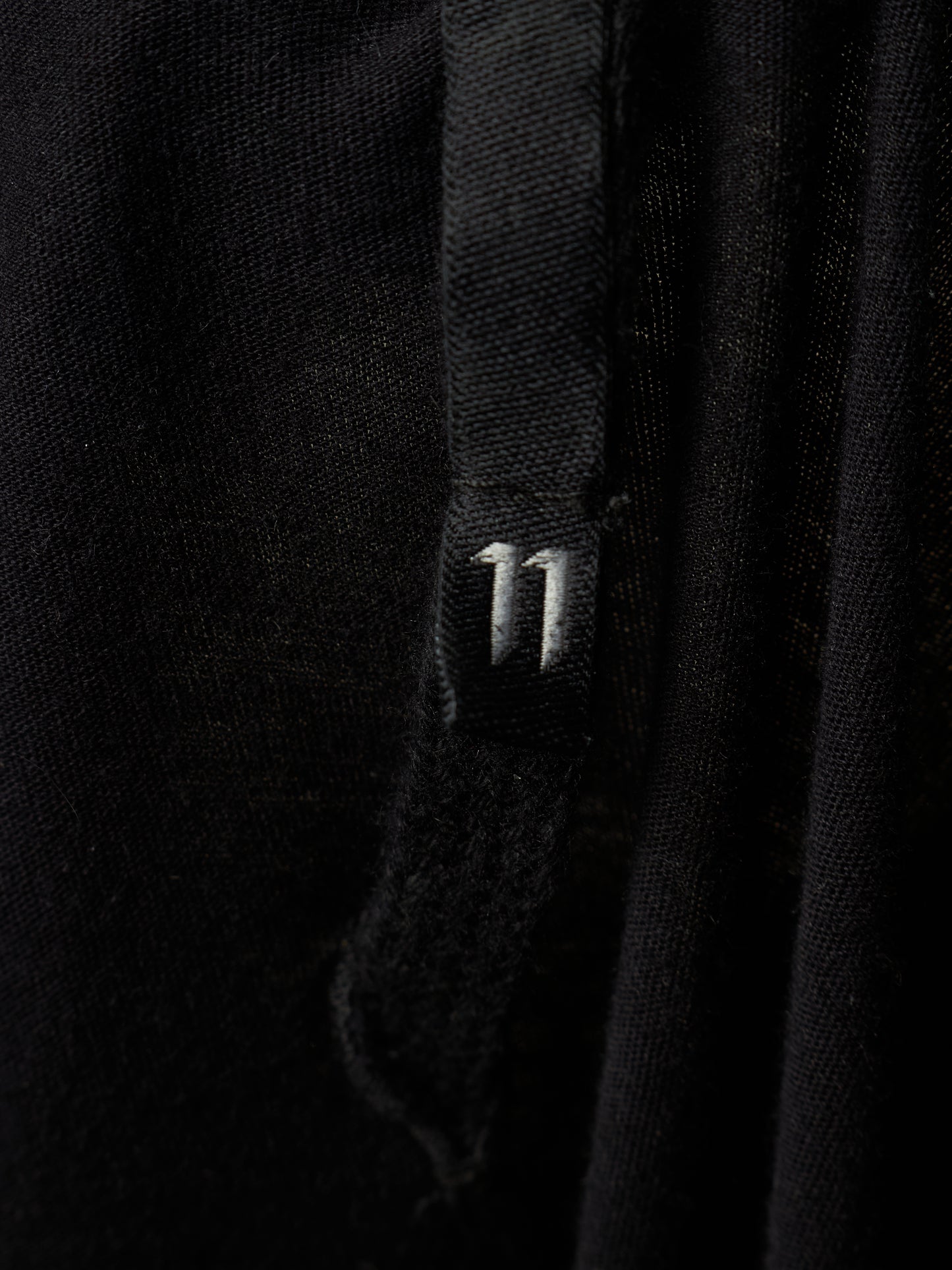 11 by Boris Bidjan Saberi Overlock Vinyl Treated Logo Embroidered Longline T-shirt