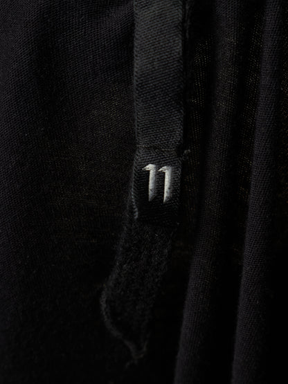 11 by Boris Bidjan Saberi Overlock Vinyl Treated Logo Embroidered Longline T-shirt