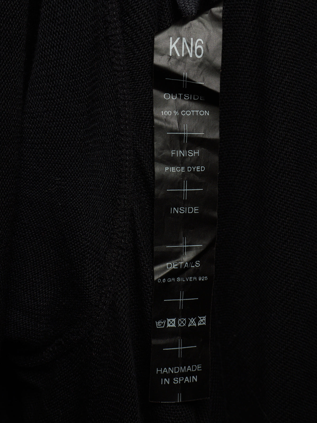Boris Bidjan Saberi 2010s 'KN6' Black Piece-dyed Cotton Open Front Hooded Cardigan