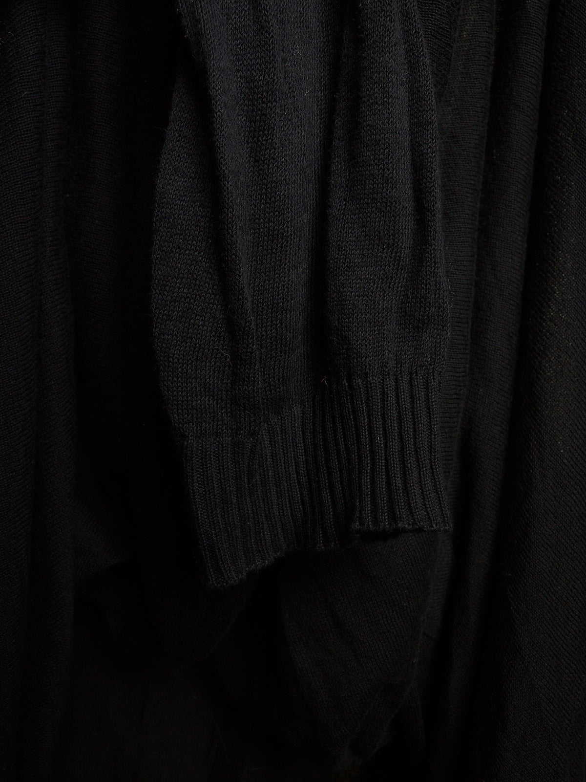 Boris Bidjan Saberi 2010s 'KN6' Black Piece-dyed Cotton Open Front Hooded Cardigan