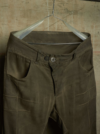 Boris Bidjan Saberi 2010s ‘P13’ Dirty Grey Resin Dyed J-Cut Denim