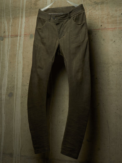 Boris Bidjan Saberi 2010s ‘P13’ Dirty Grey Resin Dyed J-Cut Denim