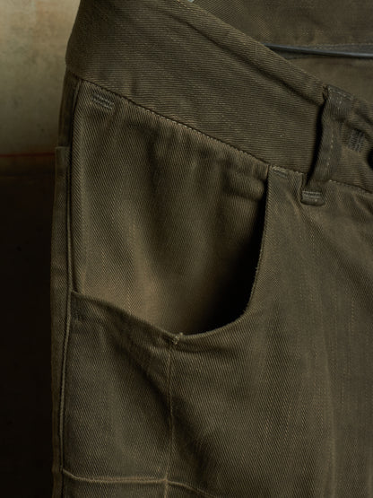 Boris Bidjan Saberi 2010s ‘P13’ Dirty Grey Resin Dyed J-Cut Denim