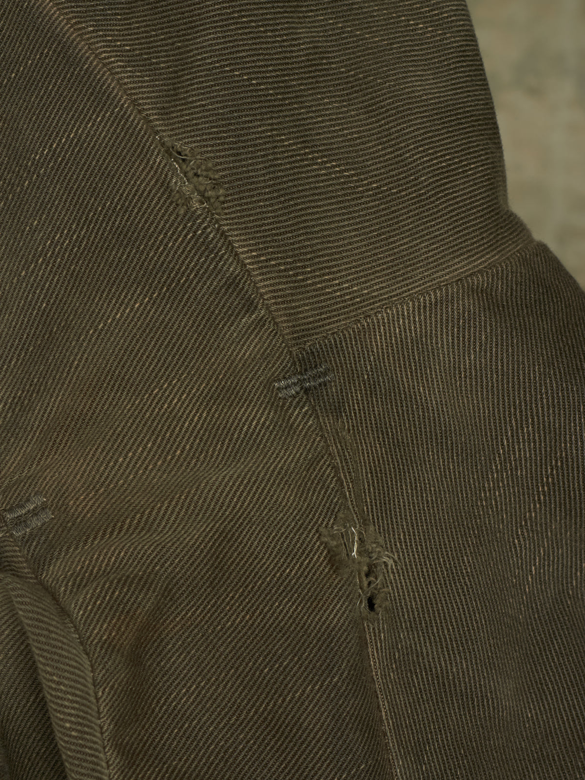 Boris Bidjan Saberi 2010s ‘P13’ Dirty Grey Resin Dyed J-Cut Denim