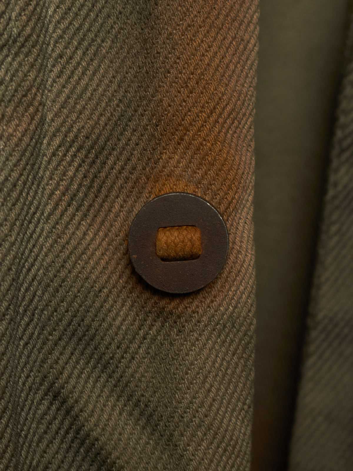 Boris Bidjan Saberi 2010s 'TEJANA 1' Hybrid Rustic Grey Cotton Twill Brown Kangaroo Leather Sleeve Jacket