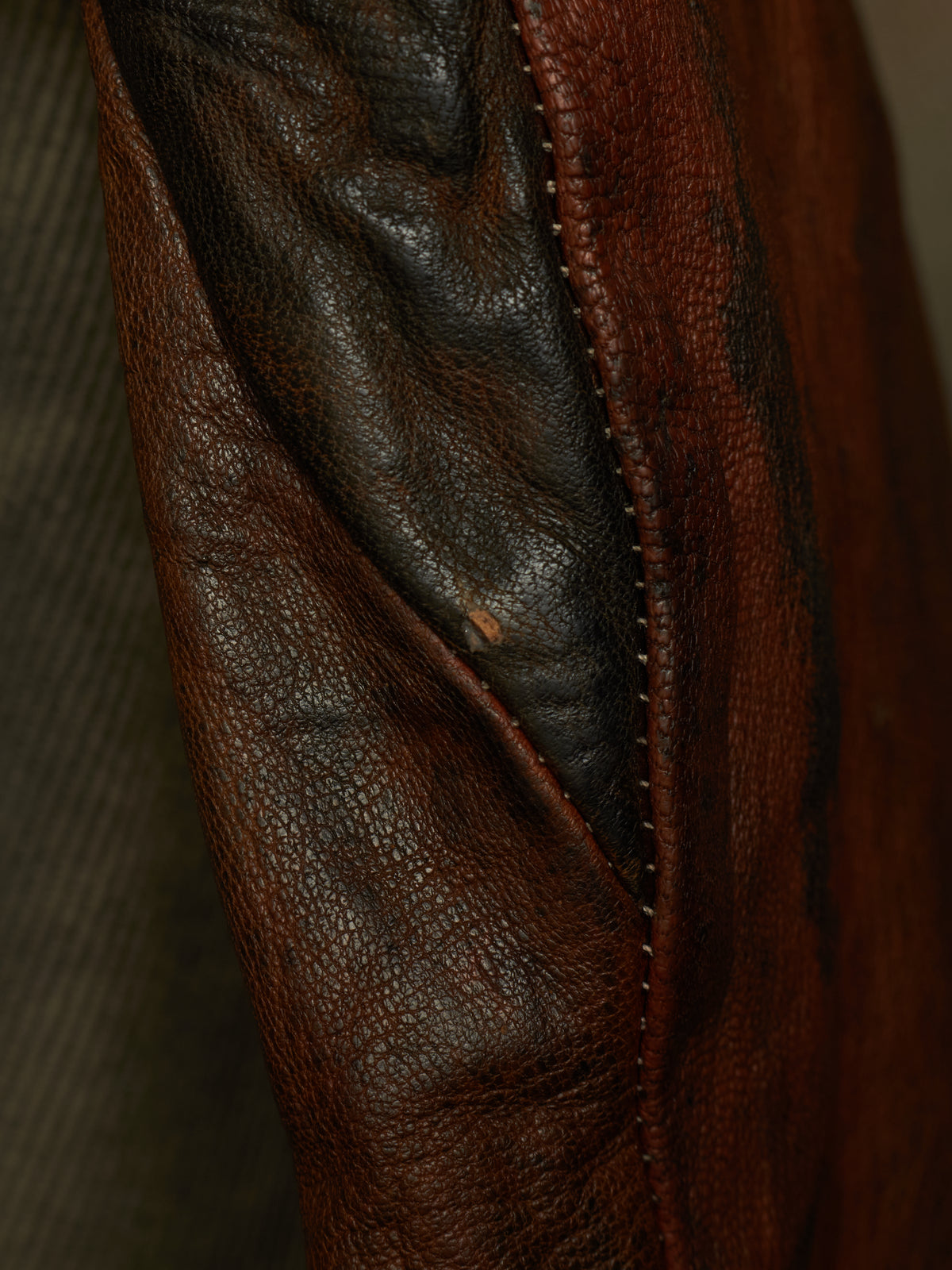 Boris Bidjan Saberi 2010s 'TEJANA 1' Hybrid Rustic Grey Cotton Twill Brown Kangaroo Leather Sleeve Jacket