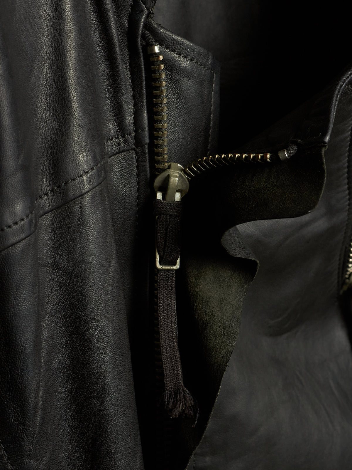 Boris Bidjan Saberi AW11-12 'J3-F211' Black Oil Finished Lamb Leather Jacket