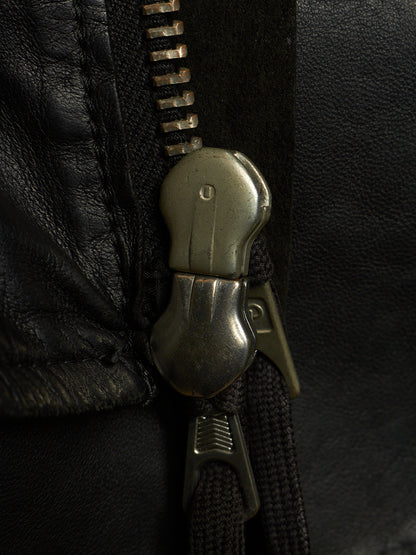 Boris Bidjan Saberi AW11-12 'J3-F211' Black Oil Finished Lamb Leather Jacket