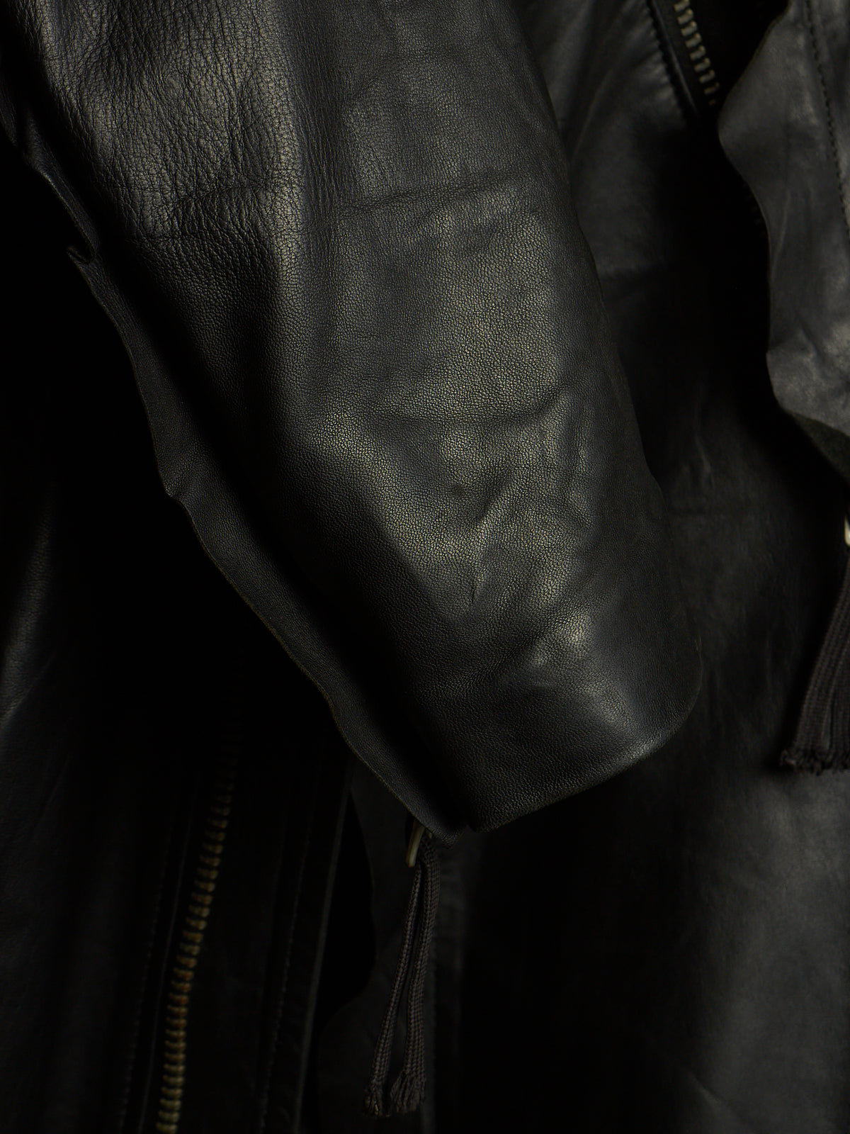 Boris Bidjan Saberi AW11-12 'J3-F211' Black Oil Finished Lamb Leather Jacket