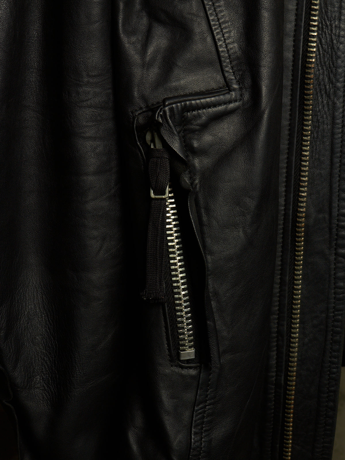 Boris Bidjan Saberi AW11-12 'J3-F211' Black Oil Finished Lamb Leather Jacket