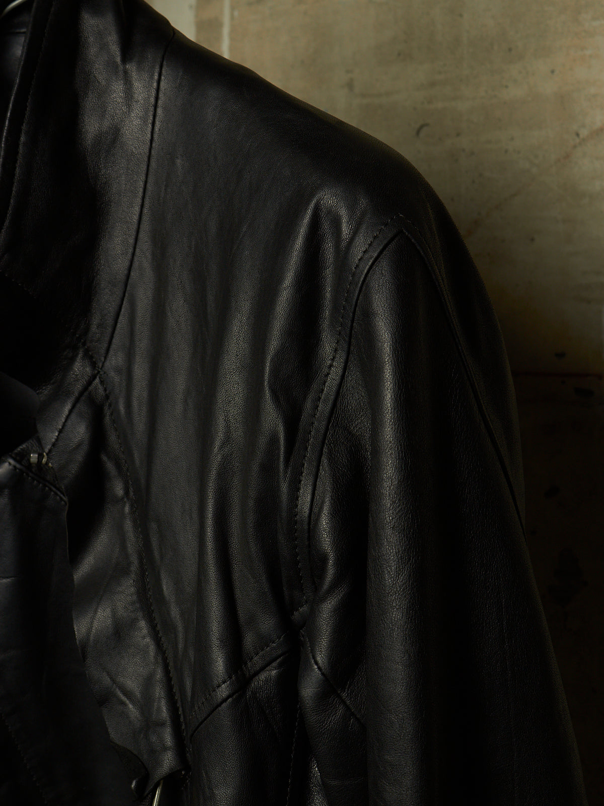 Boris Bidjan Saberi AW11-12 'J3-F211' Black Oil Finished Lamb Leather Jacket