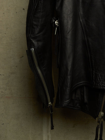 Boris Bidjan Saberi AW11-12 'J3-F211' Black Oil Finished Lamb Leather Jacket