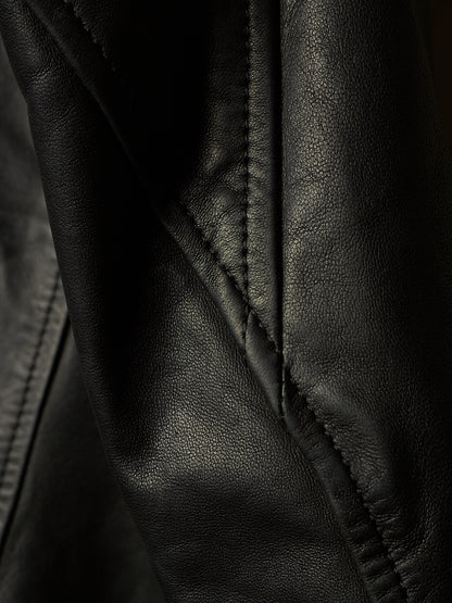 Boris Bidjan Saberi AW11-12 'J3-F211' Black Oil Finished Lamb Leather Jacket