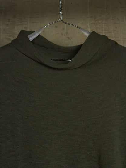 Boris Bidjan Saberi AW12-13 'KNF F311' Army Green Lightweight High Neck Cotton Knit Sweater