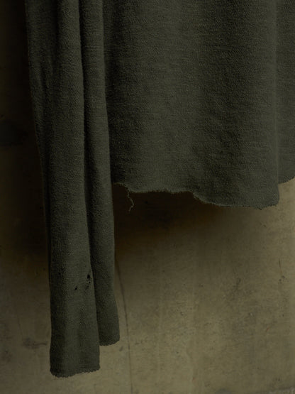 Boris Bidjan Saberi AW12-13 'KNF F311' Army Green Lightweight High Neck Cotton Knit Sweater