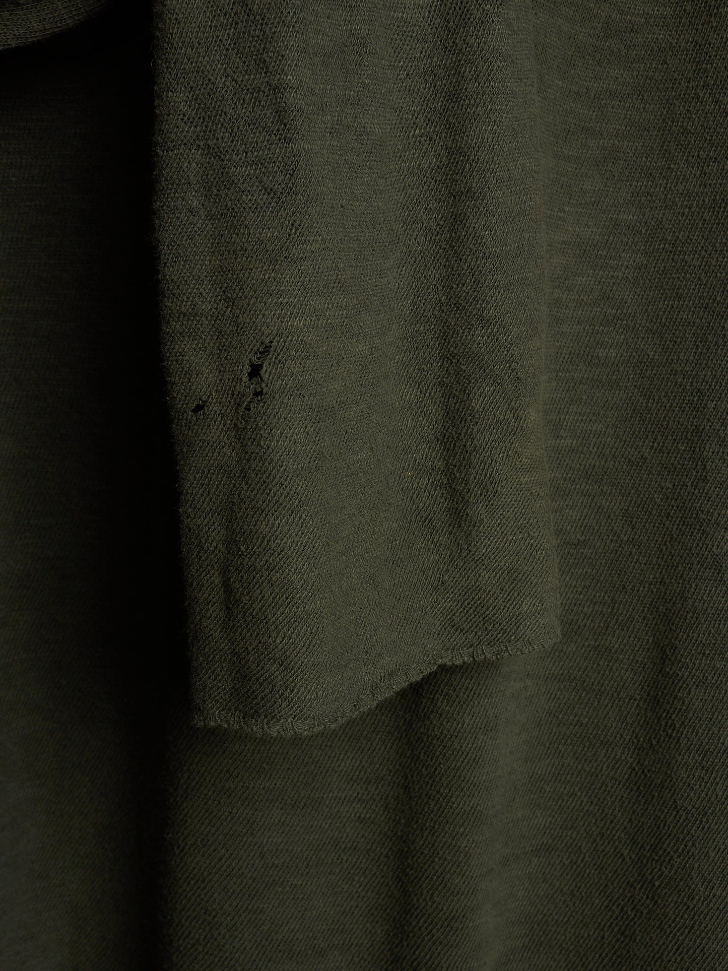Boris Bidjan Saberi AW12-13 'KNF F311' Army Green Lightweight High Neck Cotton Knit Sweater