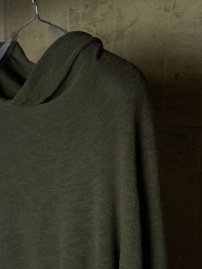 Boris Bidjan Saberi AW12-13 'KNF F311' Army Green Lightweight High Neck Cotton Knit Sweater