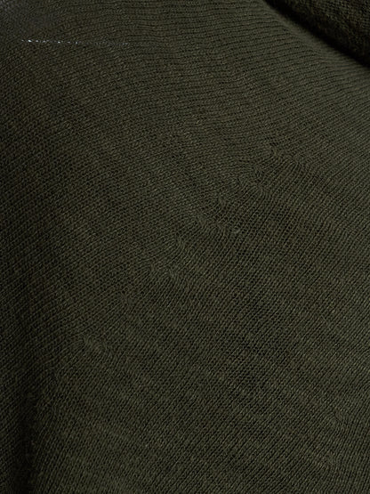 Boris Bidjan Saberi AW12-13 'KNF F311' Army Green Lightweight High Neck Cotton Knit Sweater