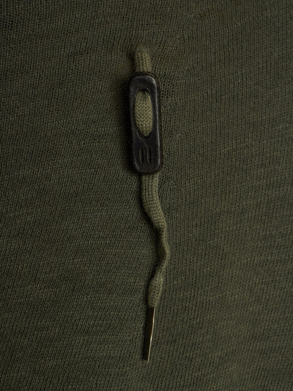 Boris Bidjan Saberi AW12-13 'KNF F311' Army Green Lightweight High Neck Cotton Knit Sweater
