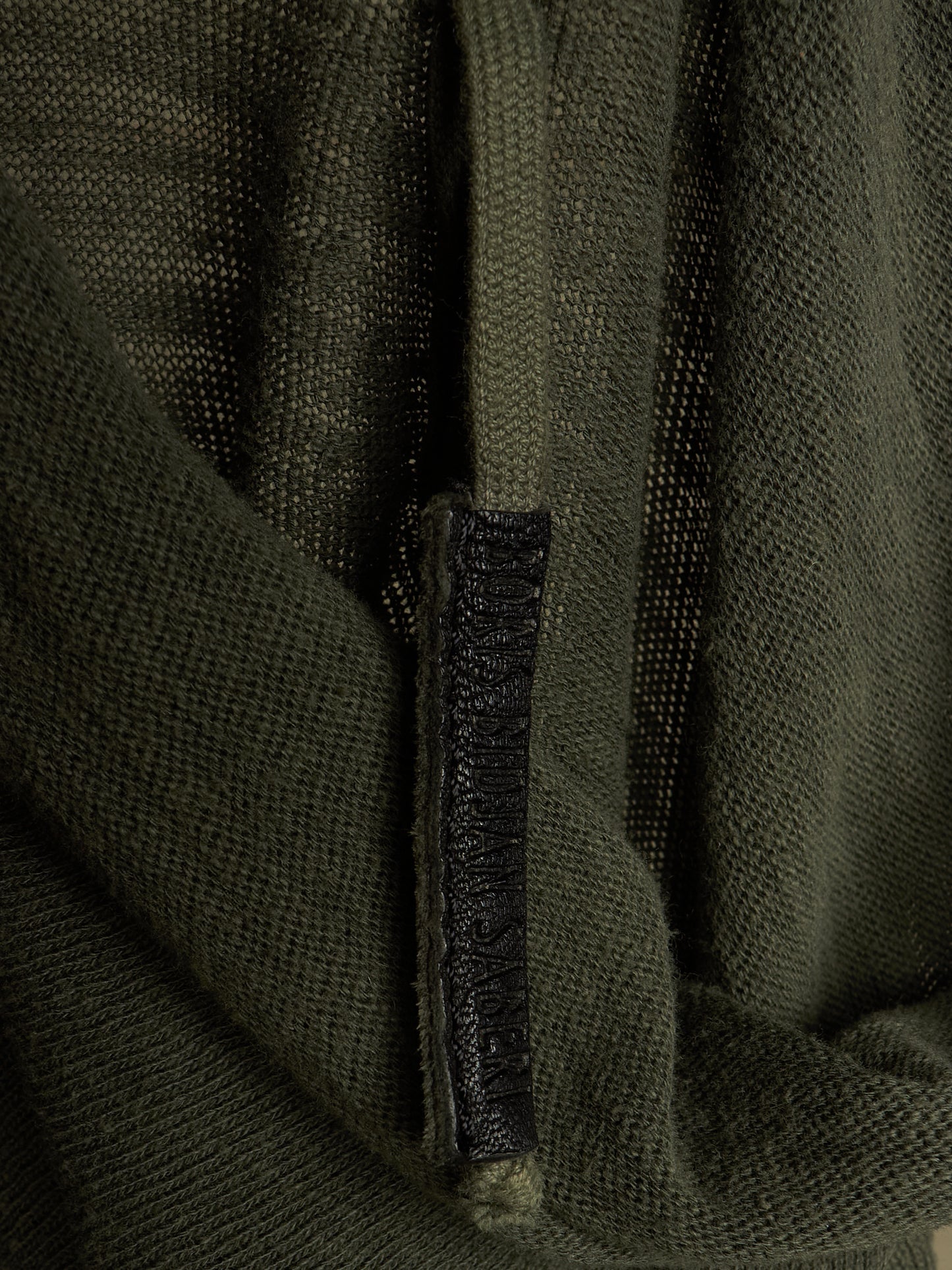 Boris Bidjan Saberi AW12-13 'KNF F311' Army Green Lightweight High Neck Cotton Knit Sweater