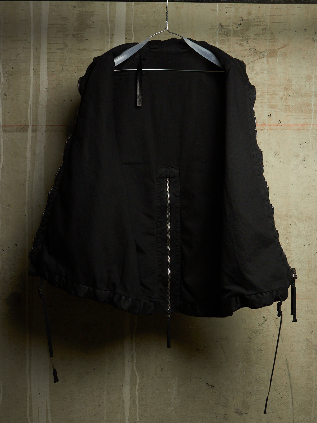 Boris Bidjan Saberi AW23 'PADDED VEST 5.1 FKU10001' Black Padded Vinyl Coated Nickel Pressed Denim Vest