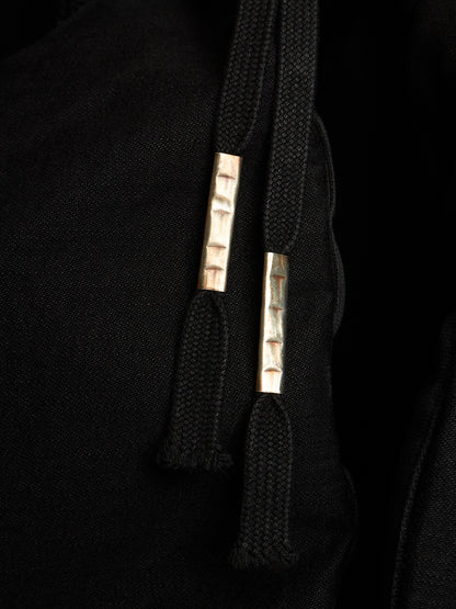 Boris Bidjan Saberi AW23 'PADDED VEST 5.1 FKU10001' Black Padded Vinyl Coated Nickel Pressed Denim Vest