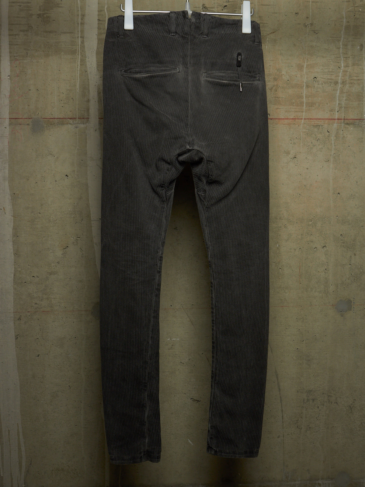 Boris Bidjan Saberi AW16 'P11 F176' Dark Grey Resin-dyed Corduroy Slim Pants