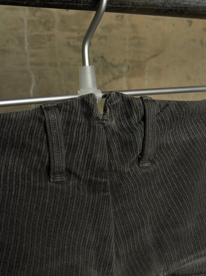 Boris Bidjan Saberi AW16 'P11 F176' Dark Grey Resin-dyed Corduroy Slim Pants