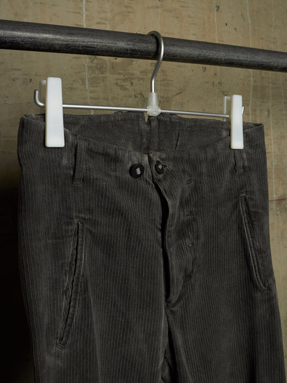 Boris Bidjan Saberi AW16 'P11 F176' Dark Grey Resin-dyed Corduroy Slim Pants