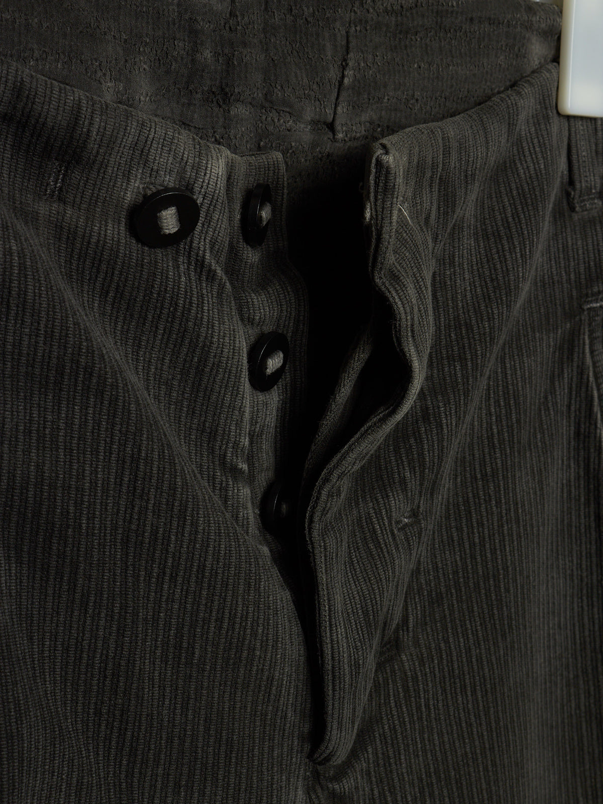 Boris Bidjan Saberi AW16 'P11 F176' Dark Grey Resin-dyed Corduroy Slim Pants