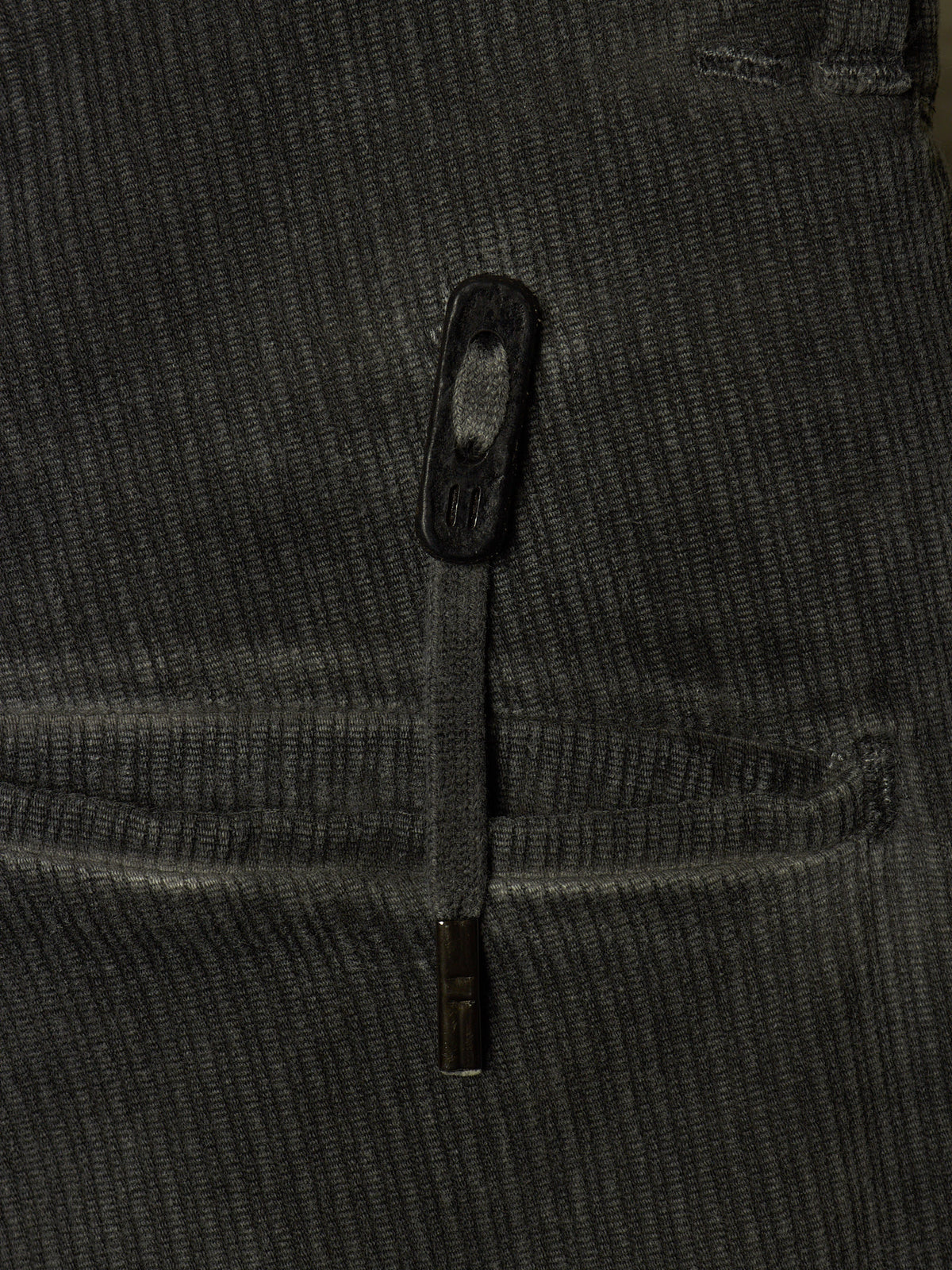 Boris Bidjan Saberi AW16 'P11 F176' Dark Grey Resin-dyed Corduroy Slim Pants