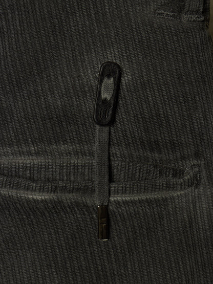 Boris Bidjan Saberi AW16 'P11 F176' Dark Grey Resin-dyed Corduroy Slim Pants