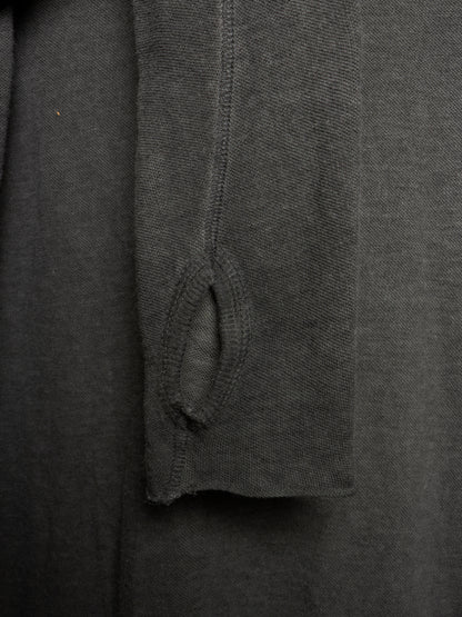 Boris Bidjan Saberi SS15-16 'LS1' Cold-dyed Grey Cotton Knit Thumbhole Long-sleeves