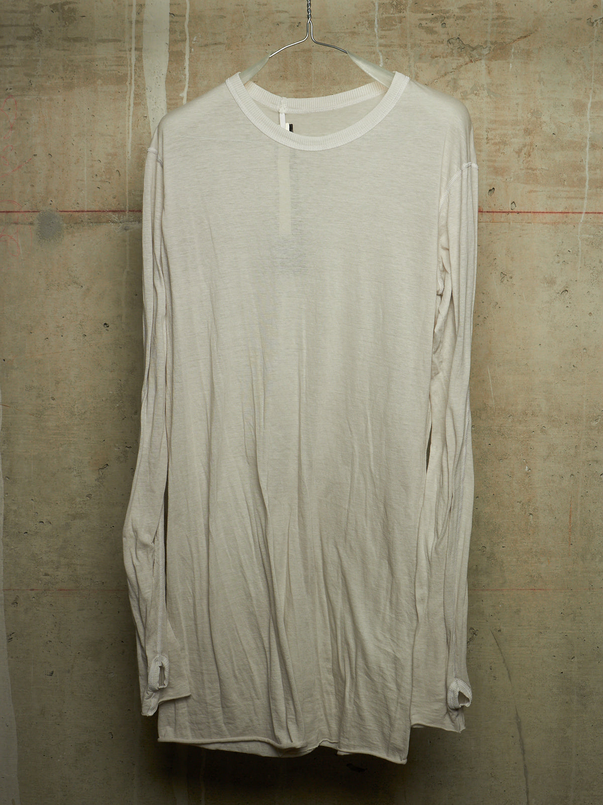 Boris Bidjan Saberi SS22 'LSI TIGHT FIT FTT00001' Light Grey Dirty Object-dyed Semi Sheer Long-sleeves