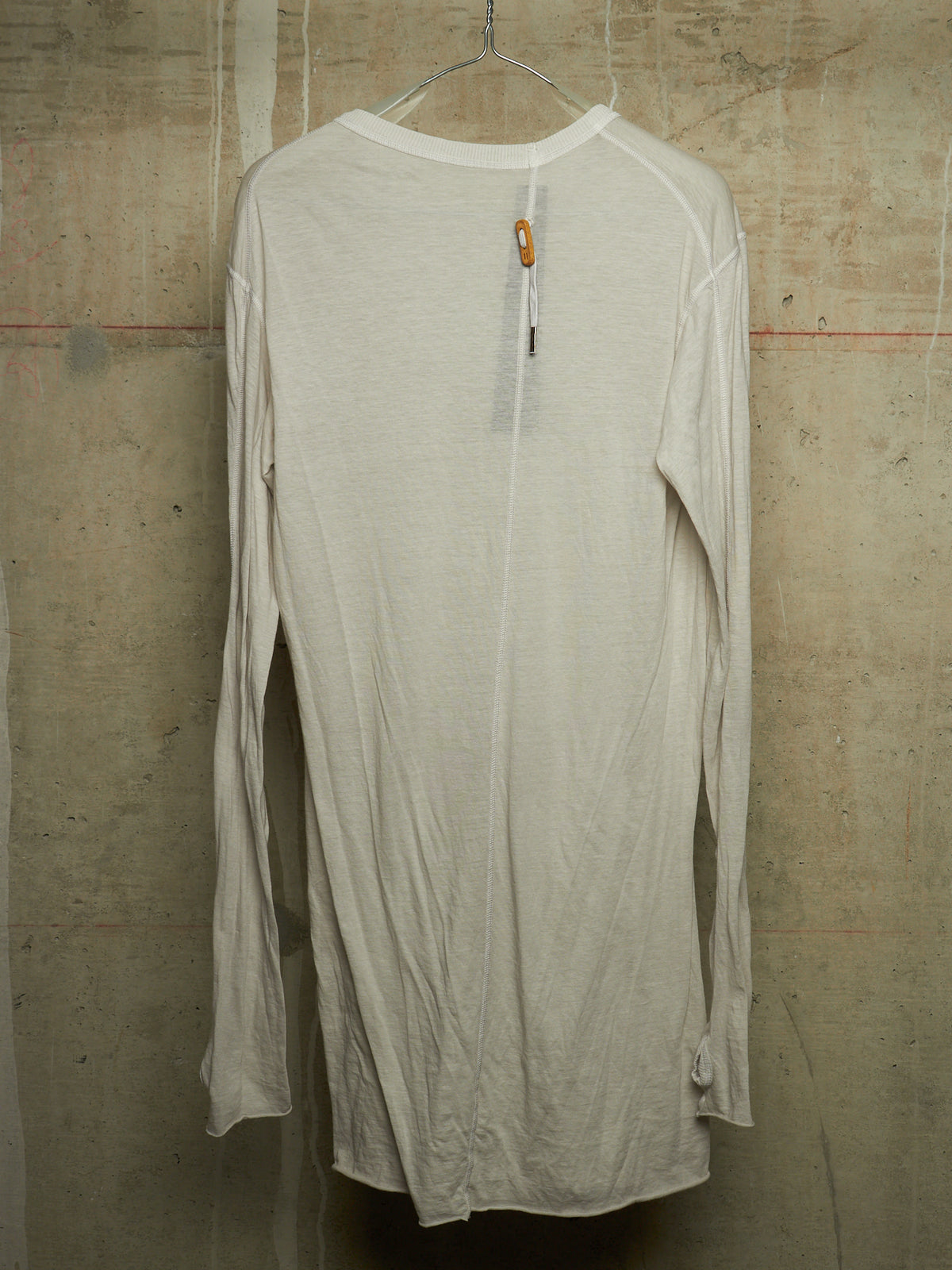 Boris Bidjan Saberi SS22 'LSI TIGHT FIT FTT00001' Light Grey Dirty Object-dyed Semi Sheer Long-sleeves