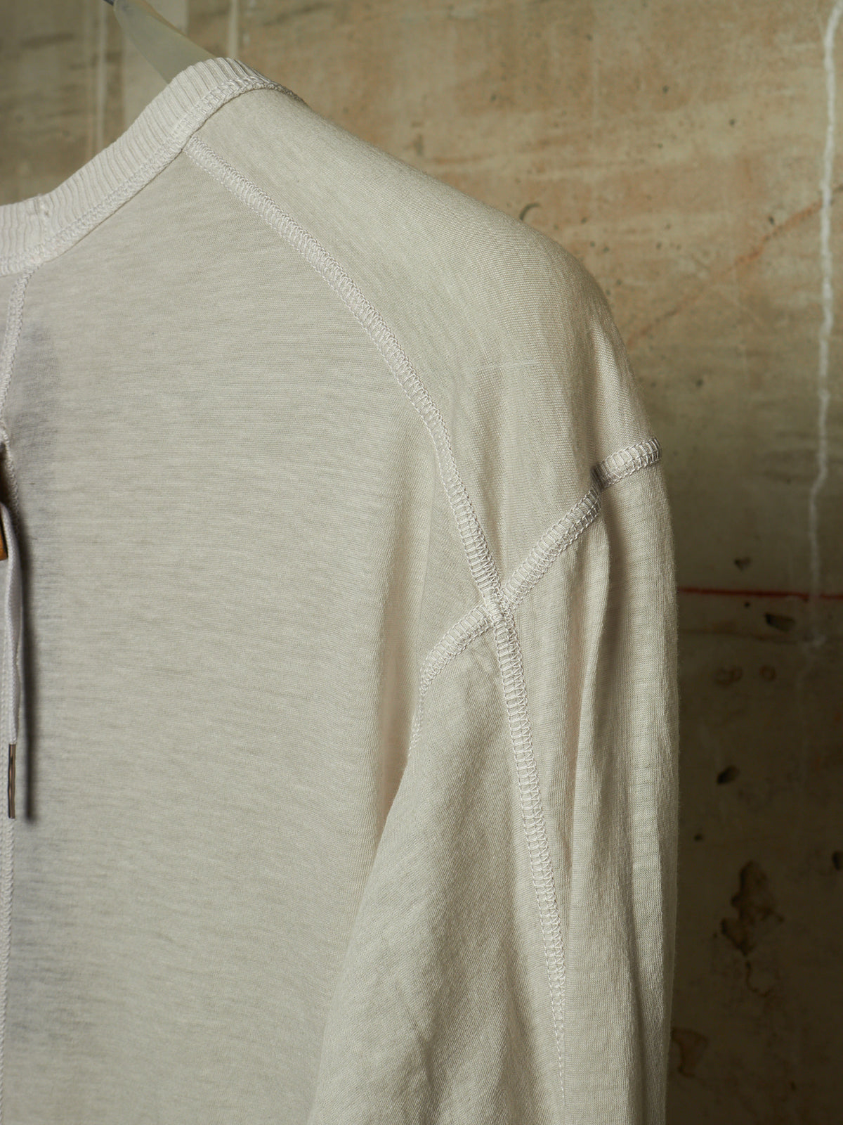 Boris Bidjan Saberi SS22 'LSI TIGHT FIT FTT00001' Light Grey Dirty Object-dyed Semi Sheer Long-sleeves