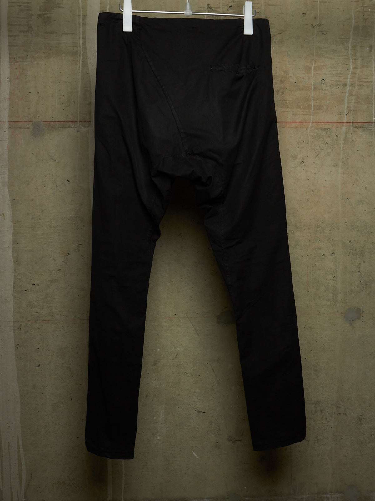 Boris Bidjan Saberi SS12 'P5 F126' Washed Black Piece-dyed Drop-crotch Pants