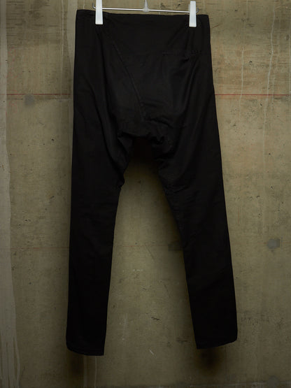 Boris Bidjan Saberi SS12 'P5 F126' Washed Black Piece-dyed Drop-crotch Pants