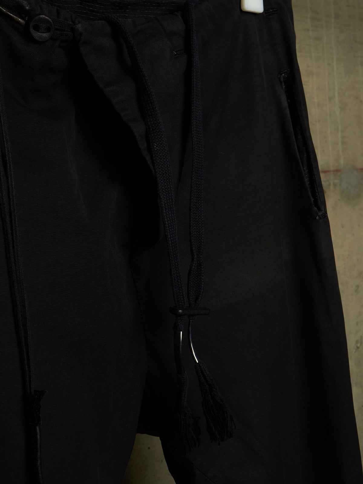 Boris Bidjan Saberi SS12 'P5 F126' Washed Black Piece-dyed Drop-crotch Pants