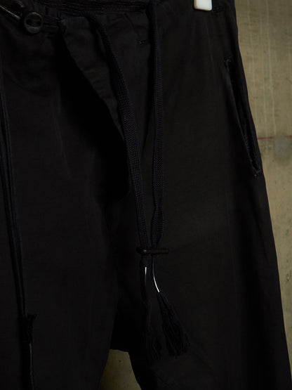 Boris Bidjan Saberi SS12 'P5 F126' Washed Black Piece-dyed Drop-crotch Pants